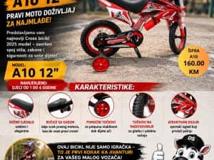 BICIKLO 12" CROSS KROSER 2-5 GODINA