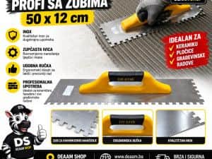 GLETER INOX PROFI SA ZUBIMA 50x12 CM