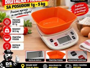 KUHINJSKA VAGA DIGITALNA PRECIZNA SA POSUDOM 1g - 5 KG