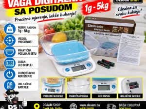KUHINJSKA VAGA DIGITALNA SA POSUDOM 1g-5KG