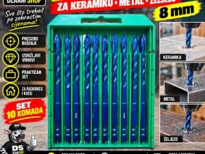 BORERI10/1 ZA KERAMIKU METAL ZELJEZO 8mm