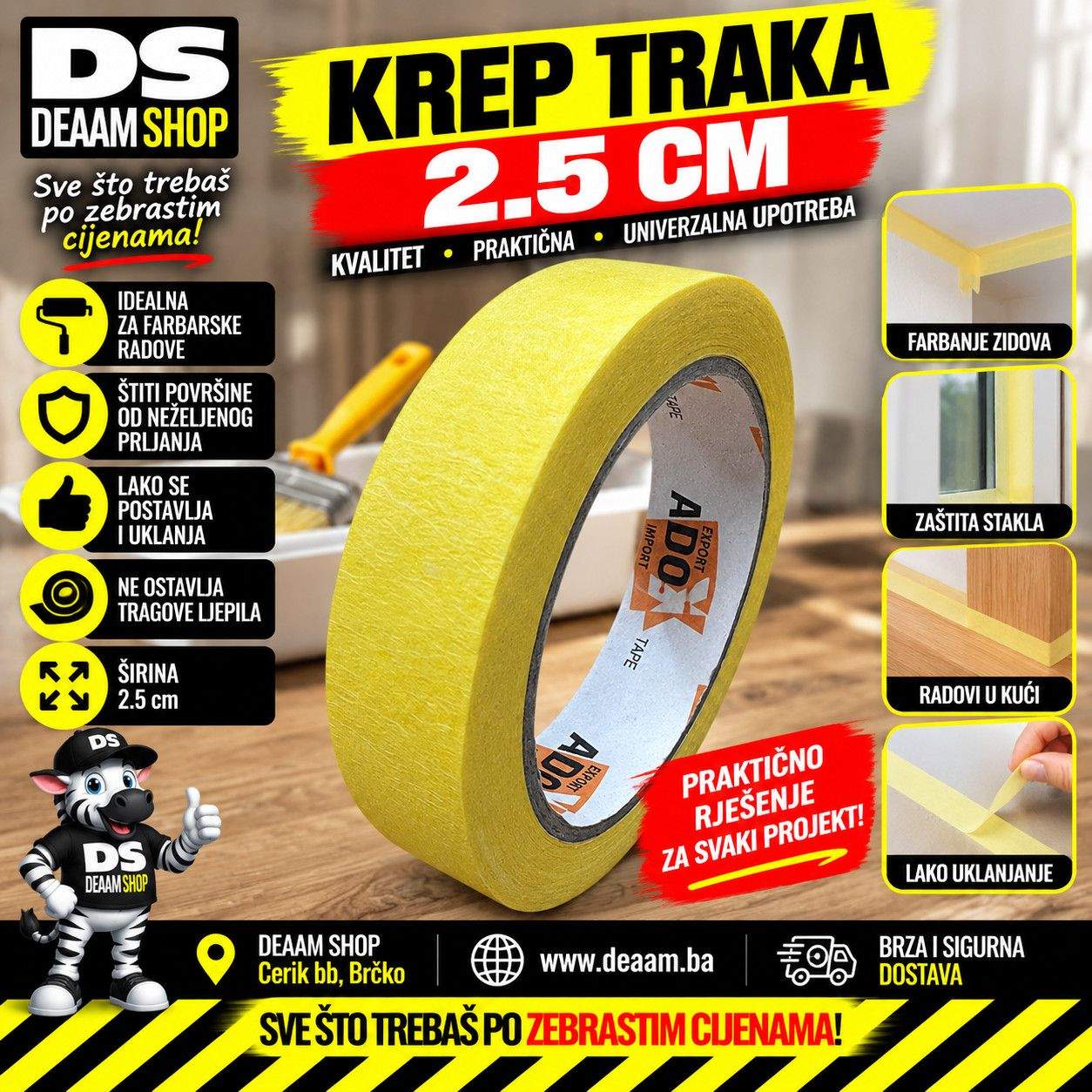 KREP TRAKA 2.5 CM