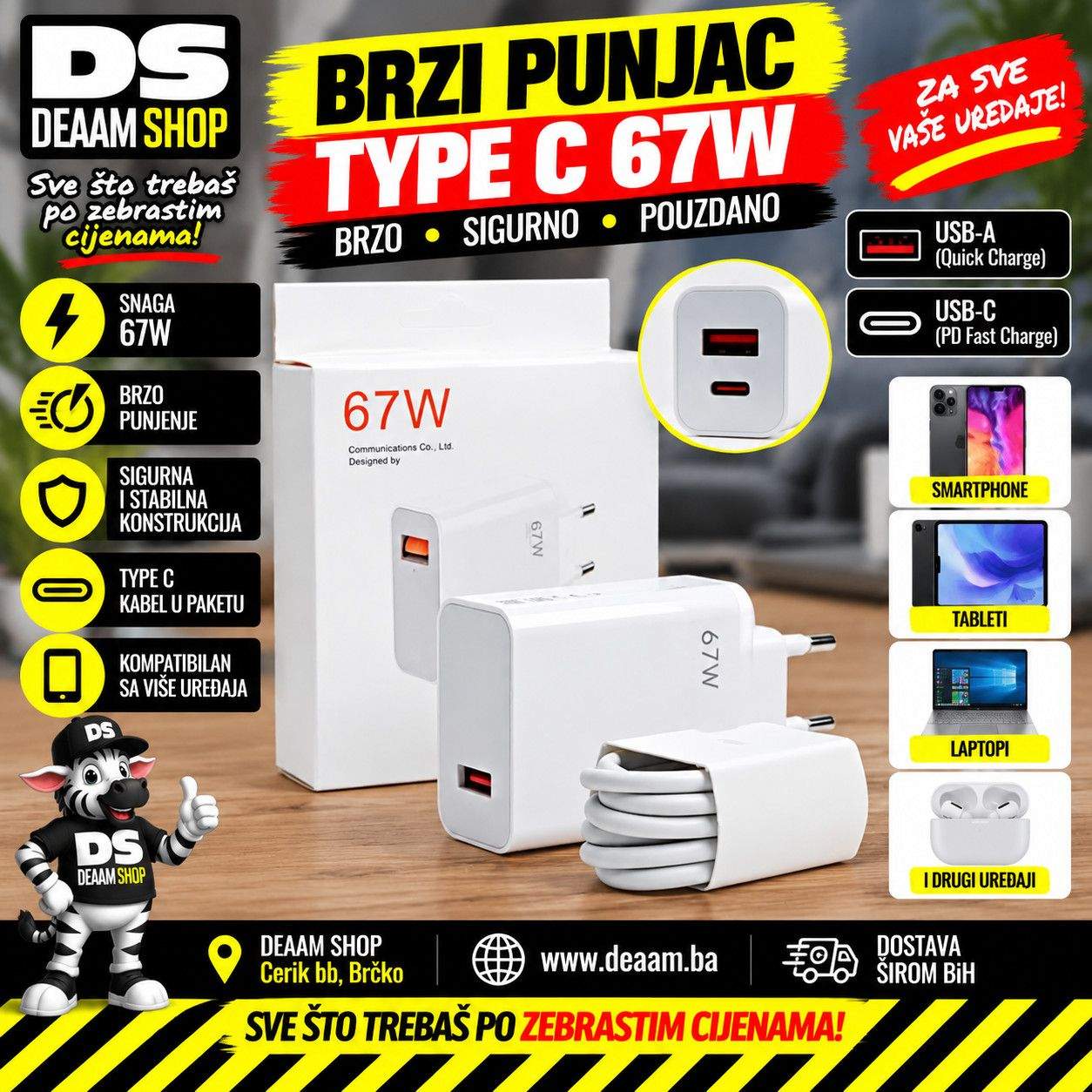 BRZI PUNJAC TYPE C 67W