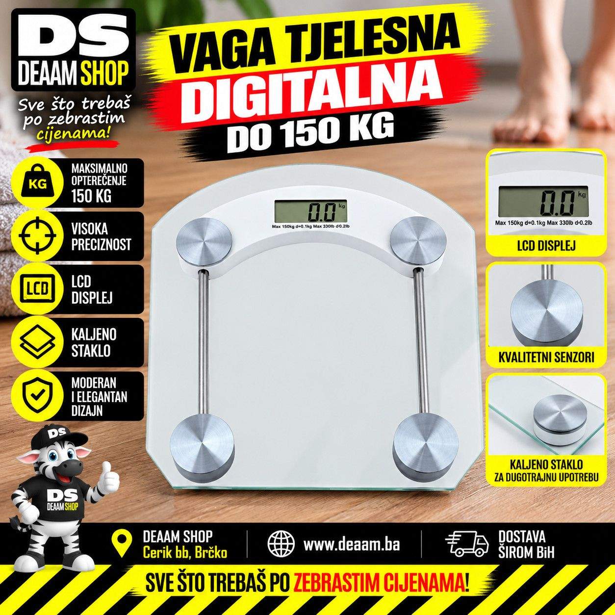 VAGA TJELESNA DIGITALNA DO 150 KG
