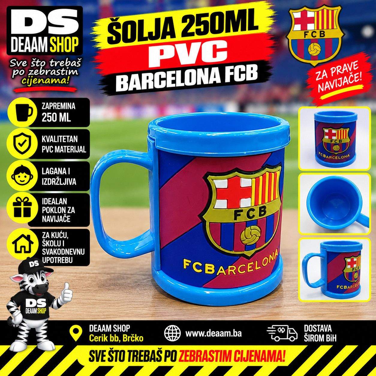 ŠOLJA 250ML PVC BARCELONA FCB