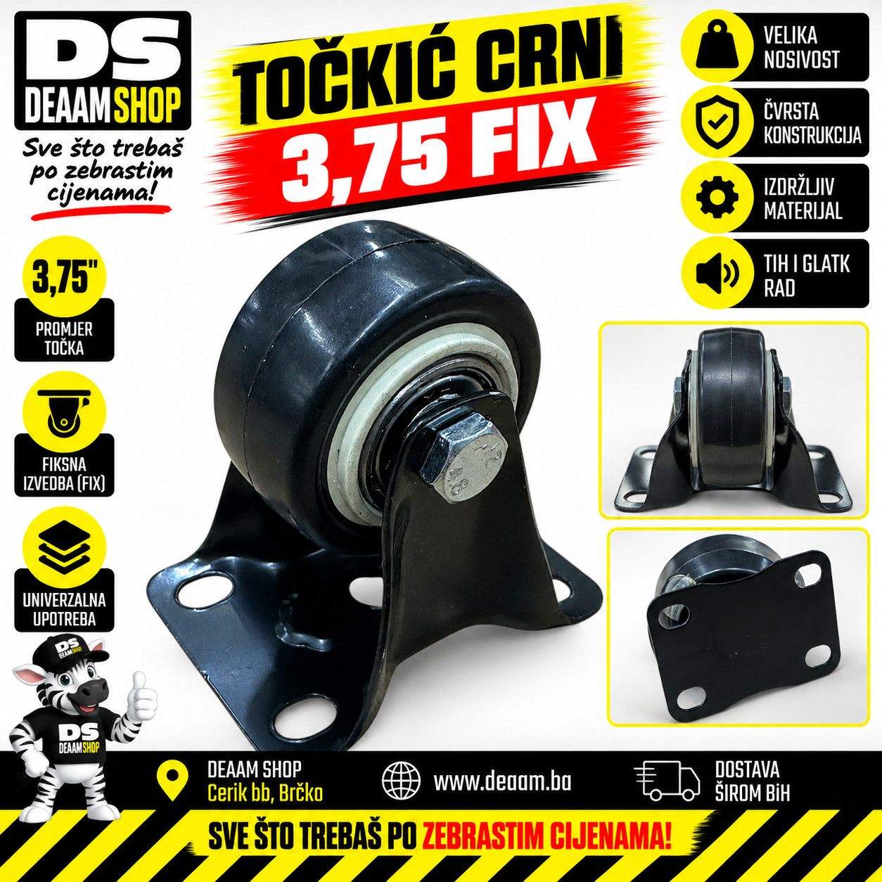 TOCKIC CRNI 3,75 FIX
