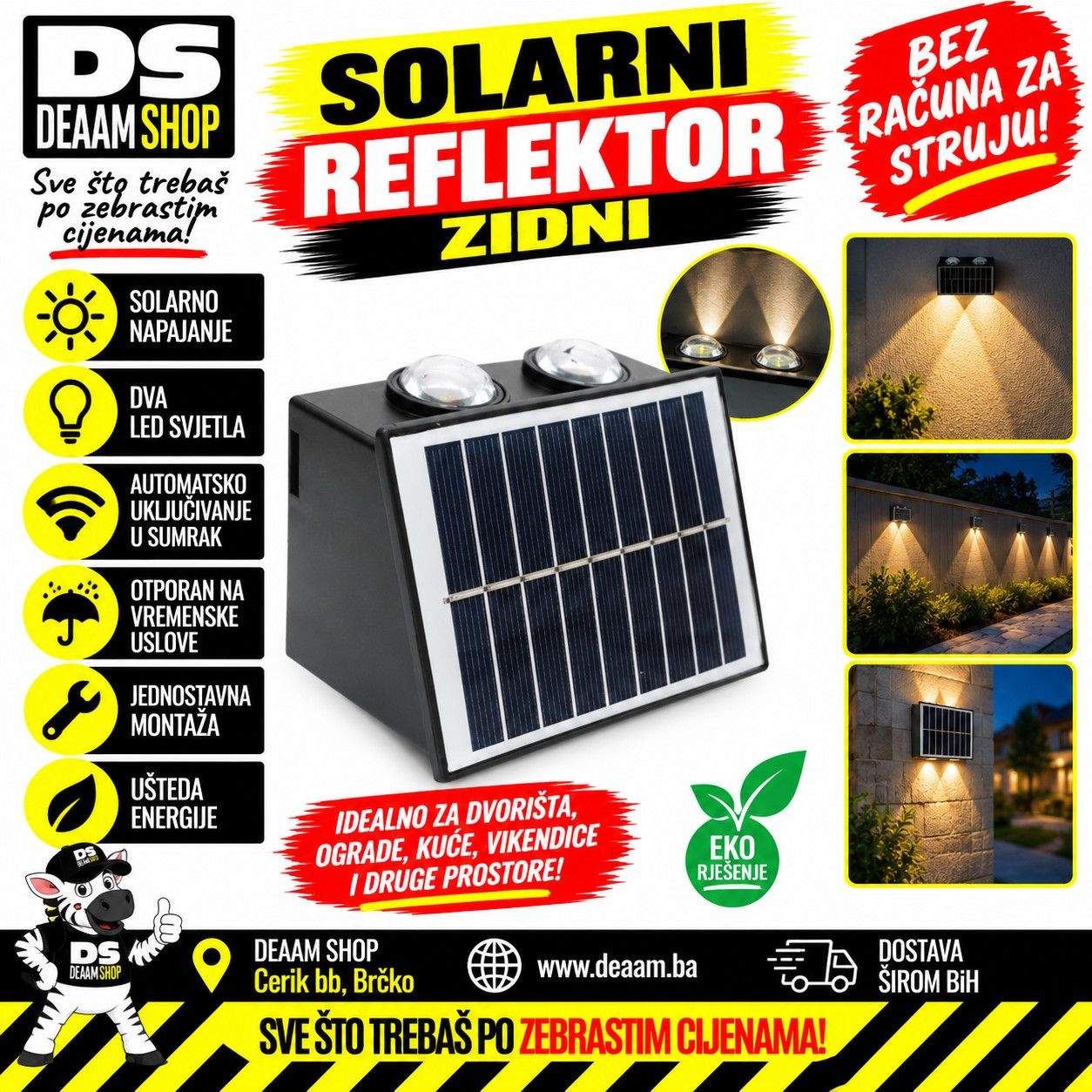 SOLARNI REFLEKTOR ZIDNI