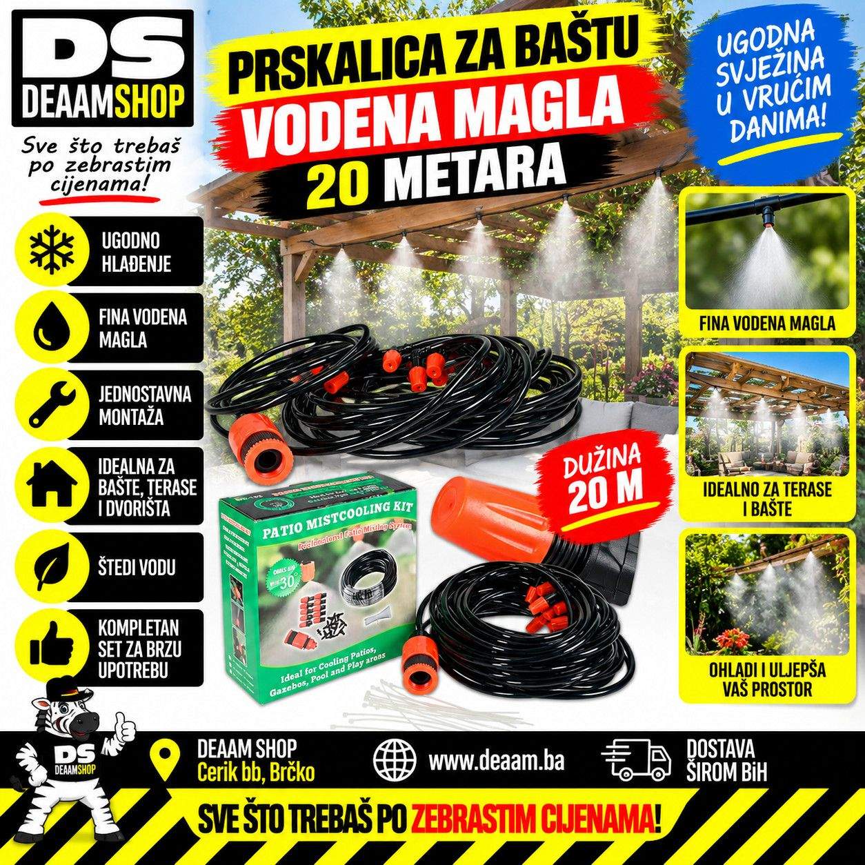 PRSKALICA ZA BASTU VODENA MAGLA 20M