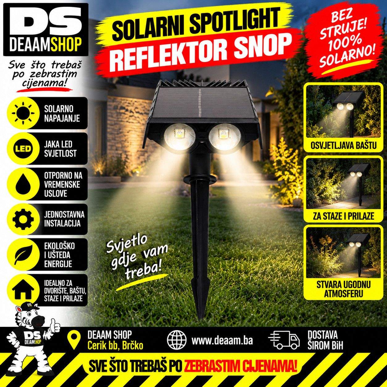SPOTLIGHT REFLEKTOR SOLARNI SNOP