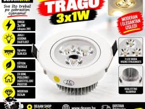 LED SIJALICA PANEL UGRADBENI TRAGO 3x1W