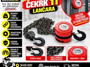 DIZALICA ČEKRK 1T LANČARA