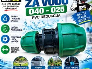 SPOJNICA ZA VODU REDUKCIJA PVC O40-O25