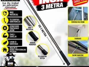 ŠTAP TELESKOP INOX 3M