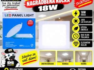 LED PANEL SIJALICA NAGRADBENA KOCKA 18W 6500K