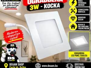 LED PANEL SIJALICA UGRADBENA 3w KOCKA