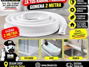 VODOOTPORNA TRAKA ZA TUŠ KABINE KUHINJE GUMENA 2 METRA