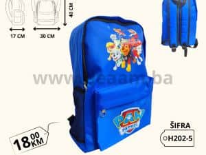 Back2school - RUKSAK ŠKOLSKA TORBA PATROLNA ŠAPA H202-5