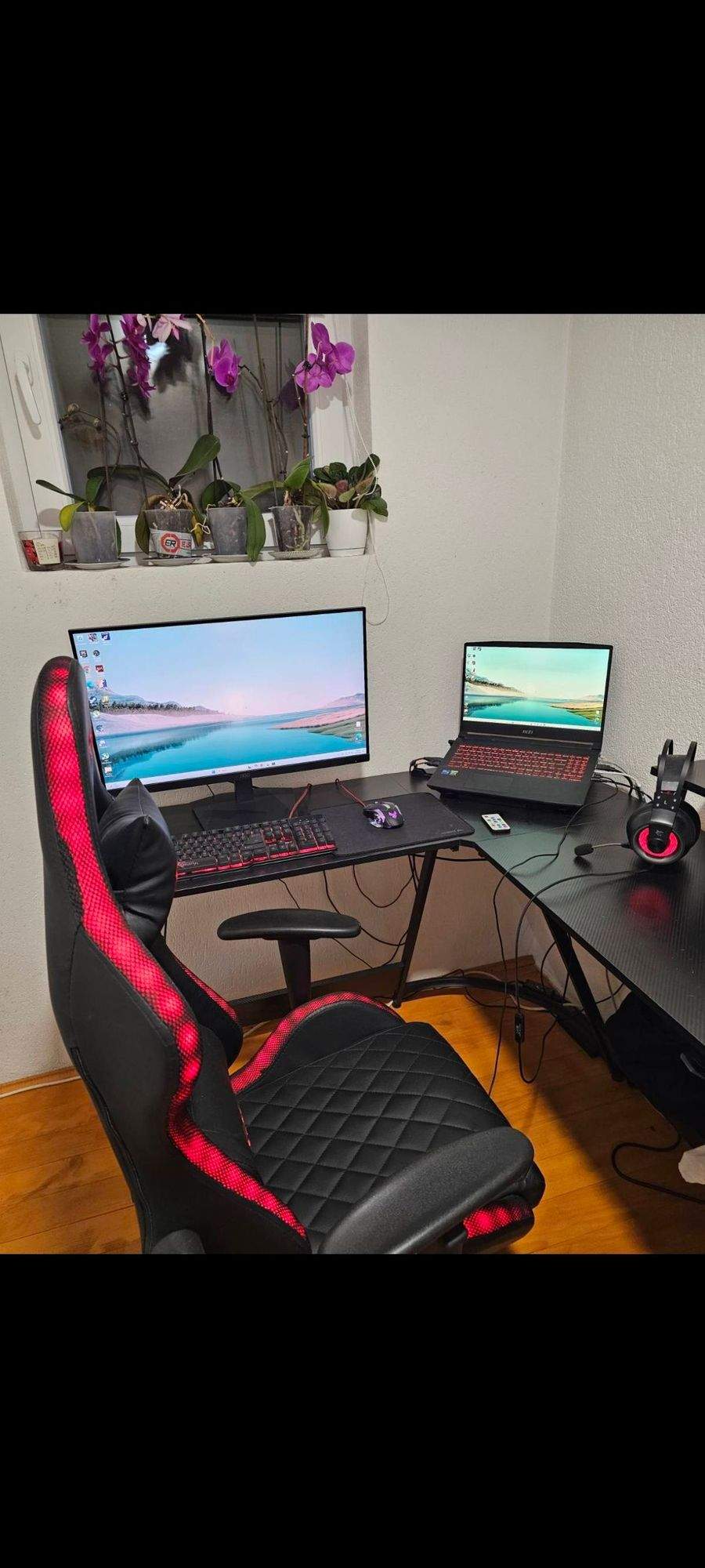AOC 27G15N2 monitor 27 inča 180Hz, X-trike GC-907 stolica i stol na L