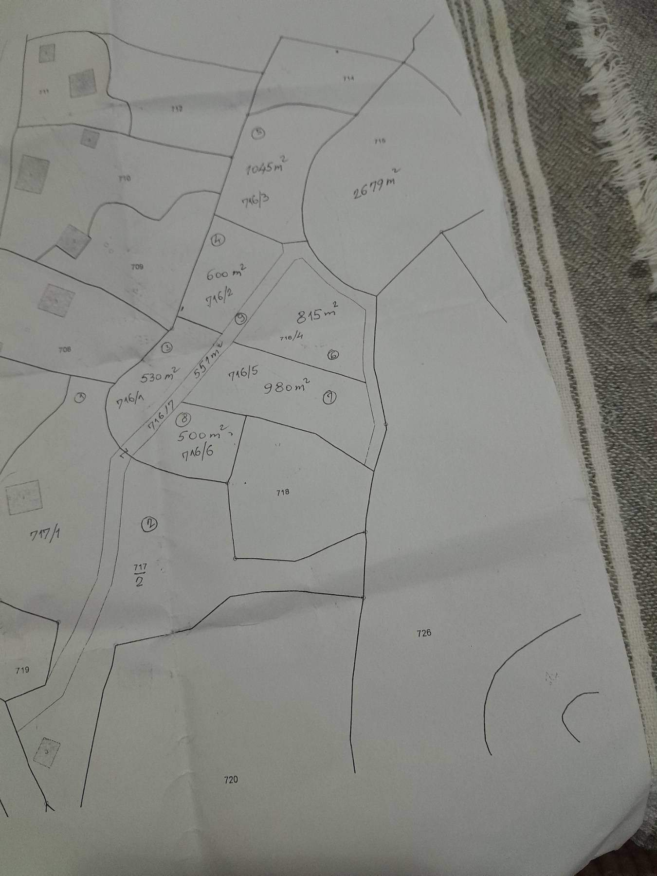Građevinske parcele u Srednjem, Ilijaš, 7 parcela od 500 do 2680 m2