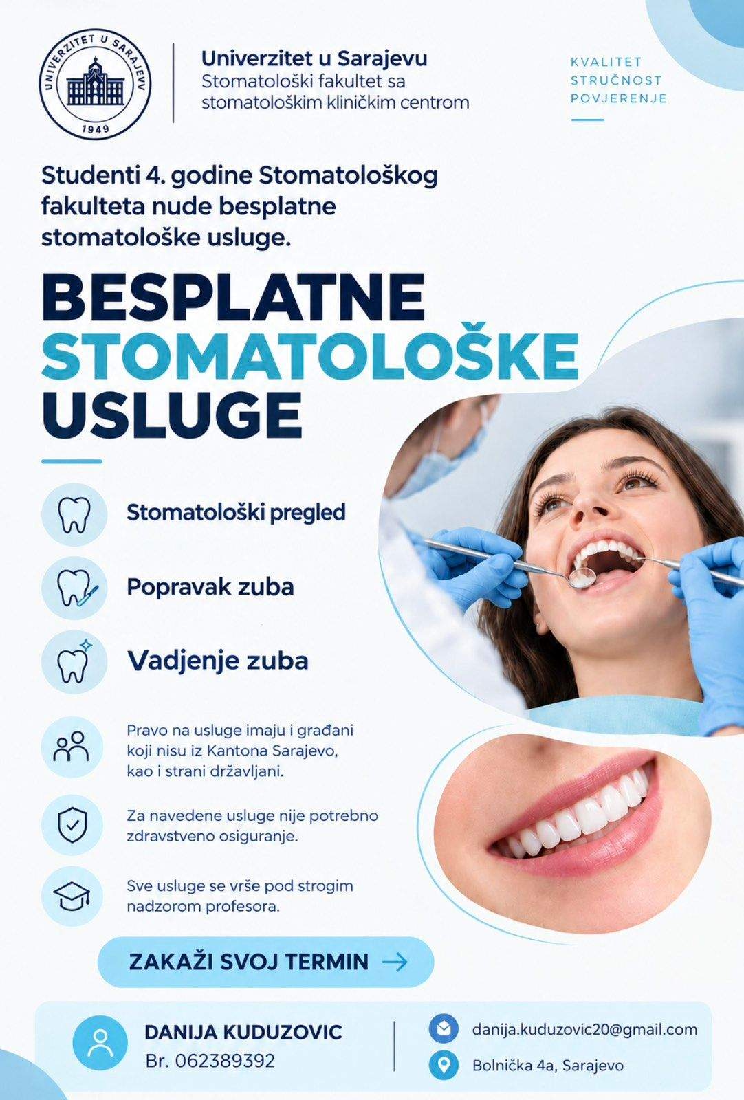 BESPLATNE STOMATOLOŠKE USLUGE