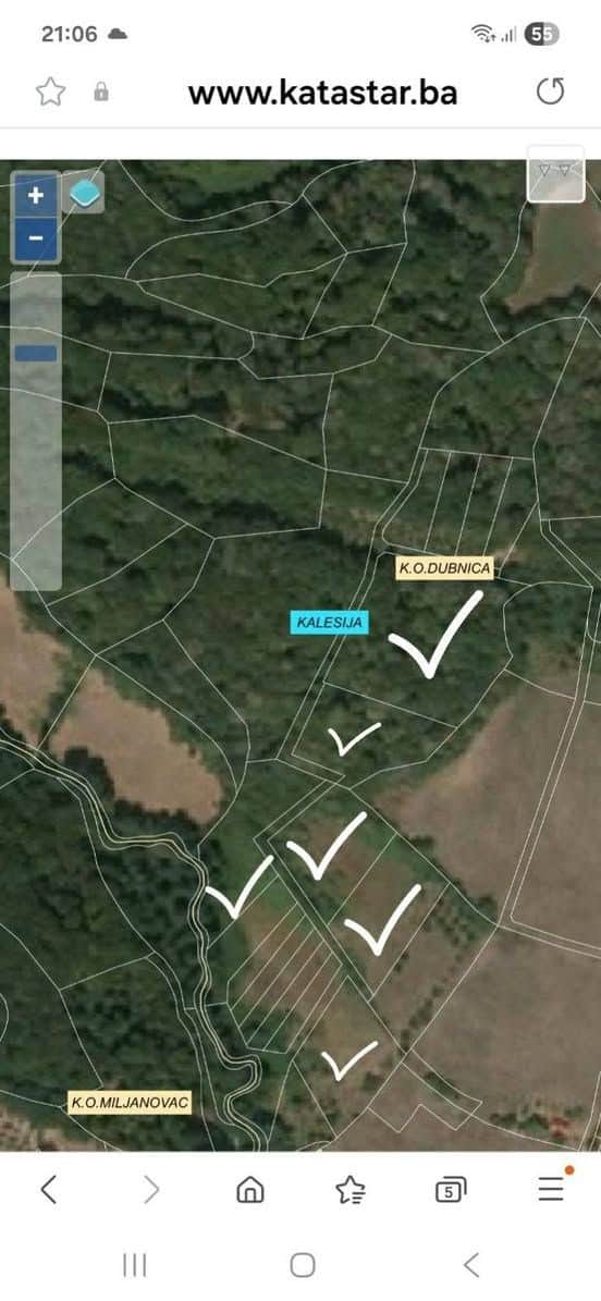 Zemljište 8 duluma sa šumom 7 dulumi, Miljanovci (Hamzići)