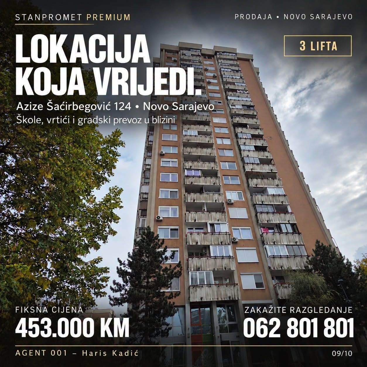 Troiposoban stan 71,5 m², potpuno renoviran, 15. sprat