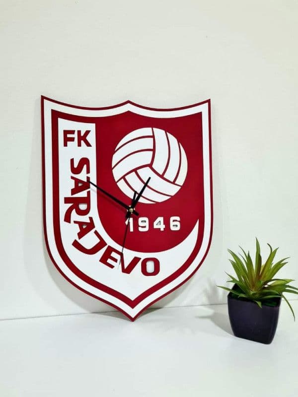 Dekorativni zidni sat FK Sarajevo — slika 1 od 1