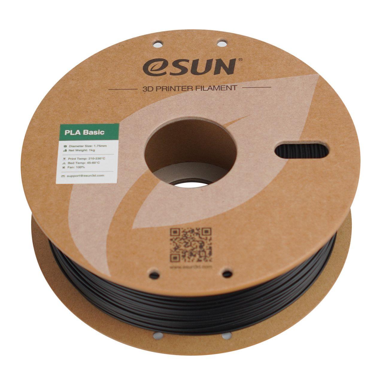 3D PLA Basic Filament eSun 1,75 mm 1 kg Black — slika 2 od 3
