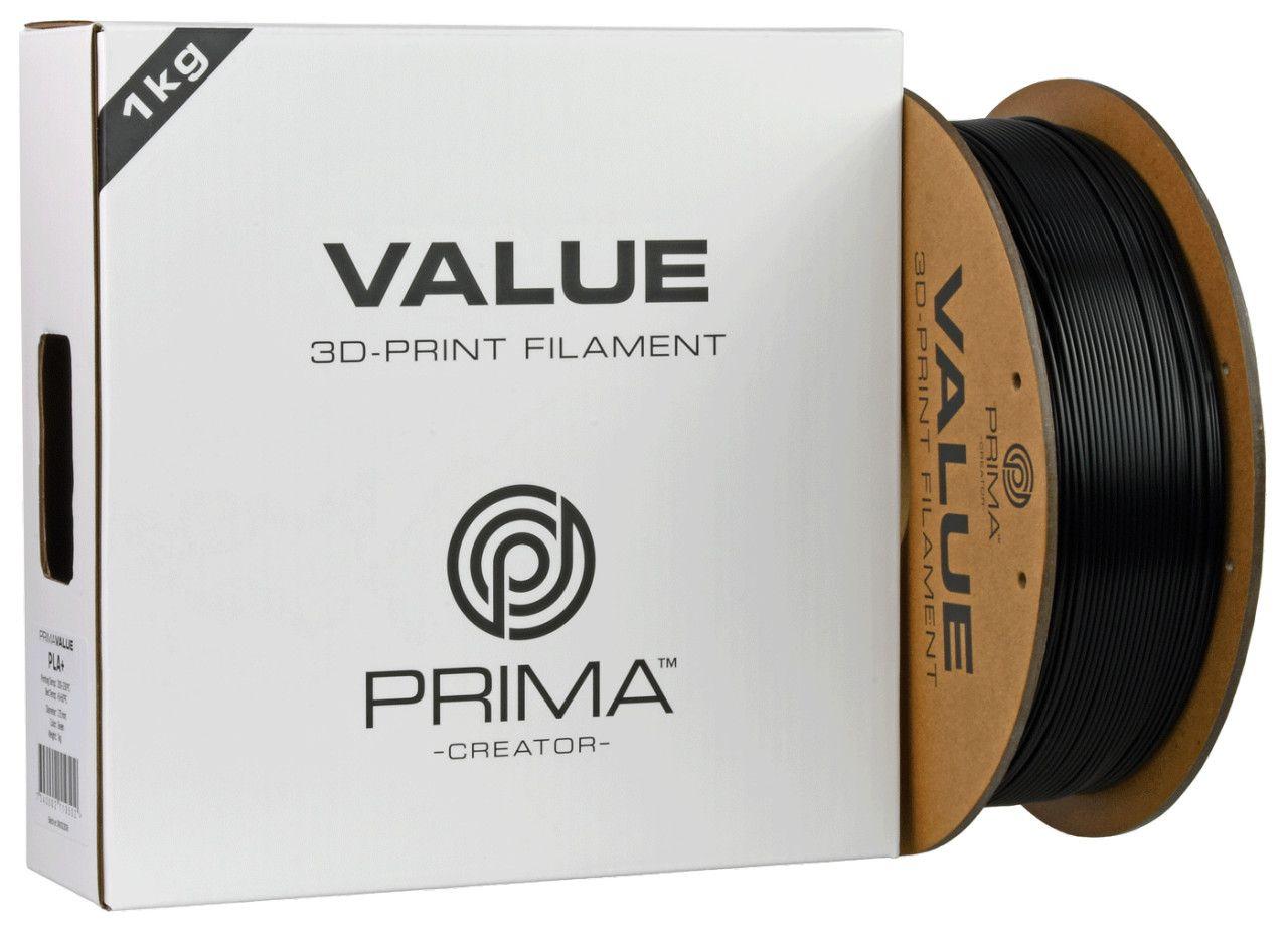 3D PLA+ Printer Filament PrimaValue 1,75mm 1kg Crna — slika 2 od 2
