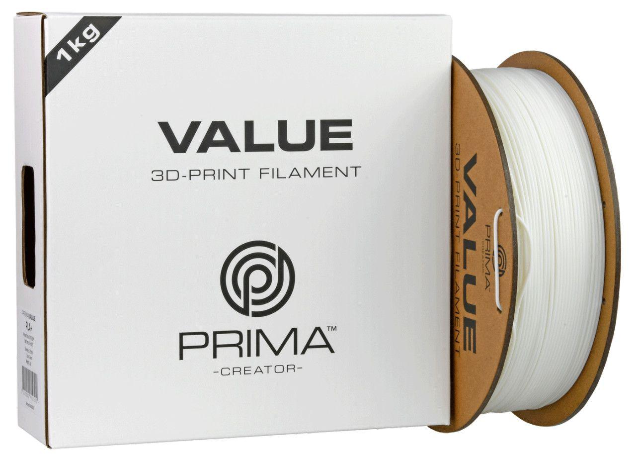 3D PLA+ Printer Filament PrimaValue 1,75mm 1kg Bijela — slika 2 od 2