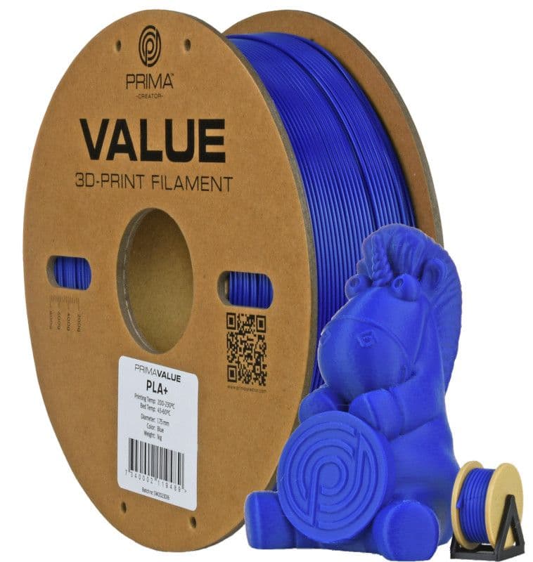 3D PLA+ Printer Filament PrimaValue 1,75mm 1kg Plava — slika 1 od 2