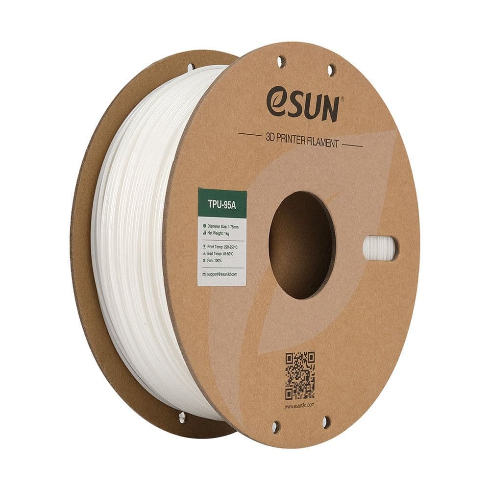 3D TPU95A Filament eSUN 1,75 mm 1 kg White — slika 1 od 1