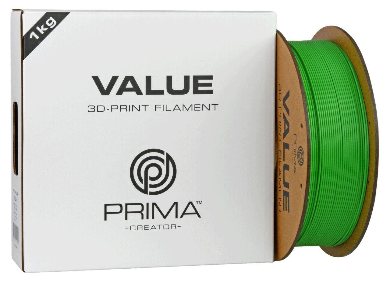 3D PLA+ Printer Filament PrimaValue 1,75mm 1kg Zelena — slika 2 od 2