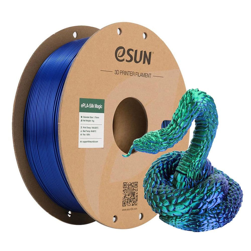 3D ePLA-Silk Magic Filament eSUN 1,75 mm 1 kg Green Blue — slika 1 od 1