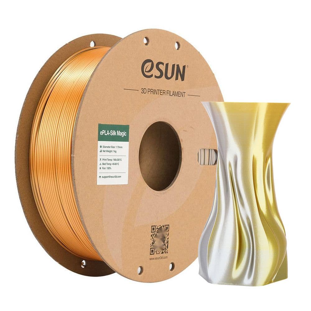 3D ePLA-Silk Magic Filament eSUN 1,75 mm 1 kg Gold Silver — slika 1 od 1