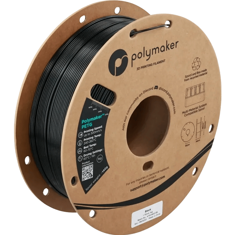 3D PETG Filament Polymaker Panchroma 1,75mm 1kg Black — slika 1 od 1