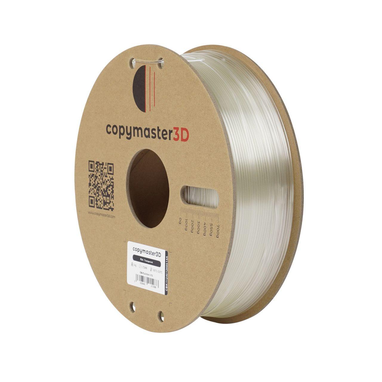 3D Printer PLA Filament Copymaster3D 1,75mm 1kg Transparent — slika 3 od 4