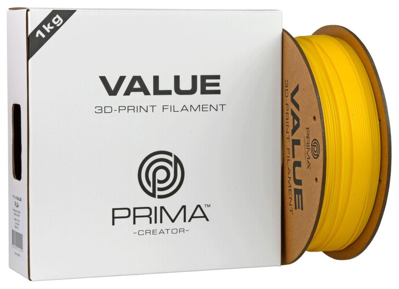 3D PLA+ Printer Filament PrimaValue 1,75mm 1kg Yellow — slika 2 od 2