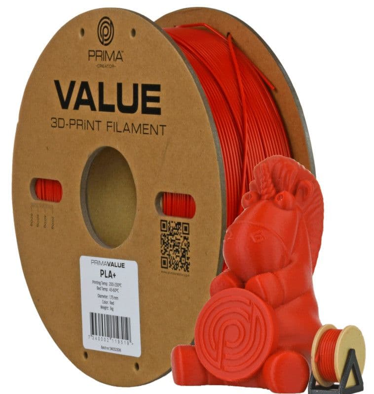 3D PLA+ Printer Filament PrimaValue 1,75mm 1kg Crvena — slika 1 od 2