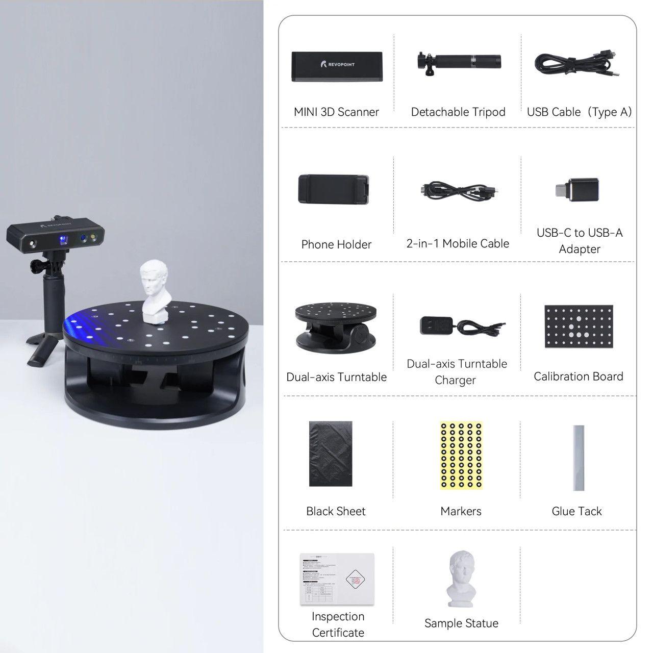 3D Printer Revopoint MINI 3D DualAxis Scanner Filament — slika 3 od 6