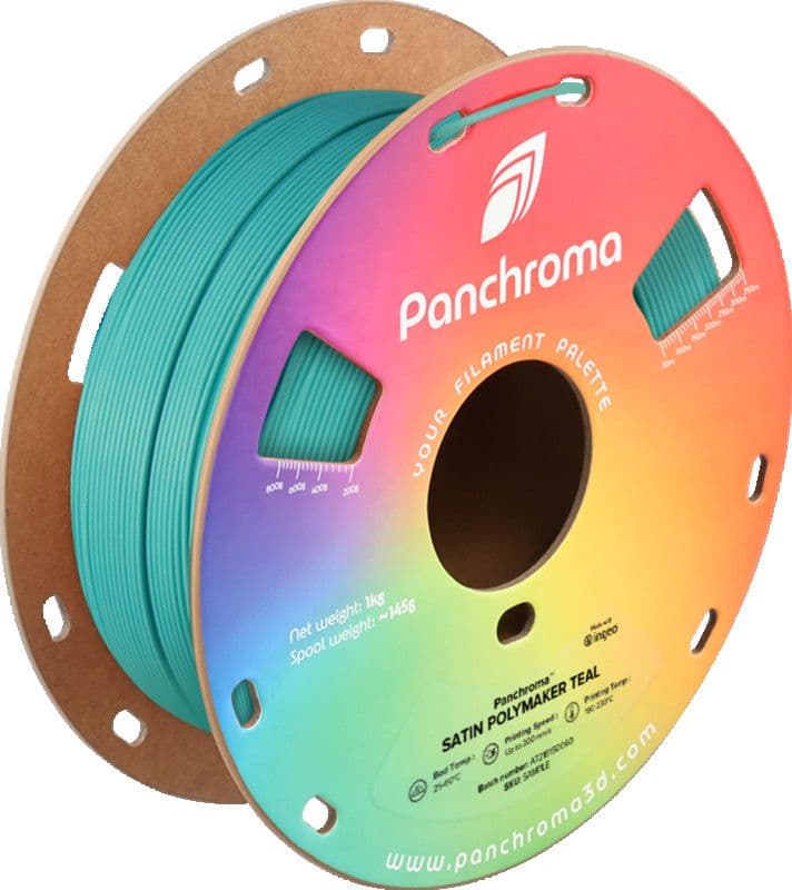 3D PLA Filament PolyMaker Panchroma 1,75mm 1kg Satin Teal — slika 1 od 3