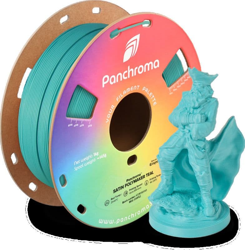 3D PLA Filament PolyMaker Panchroma 1,75mm 1kg Satin Teal — slika 3 od 3