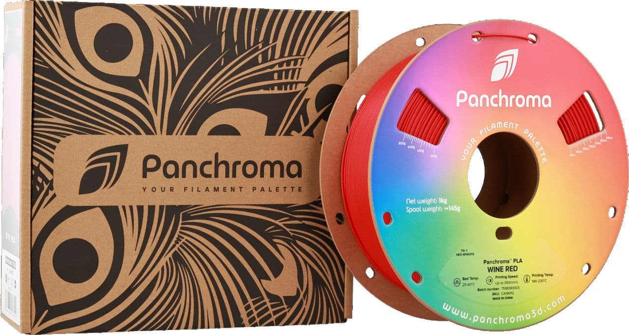 3D PLA Filament Polymaker Panchroma 1,75 mm 1kg Wine Red — slika 3 od 3