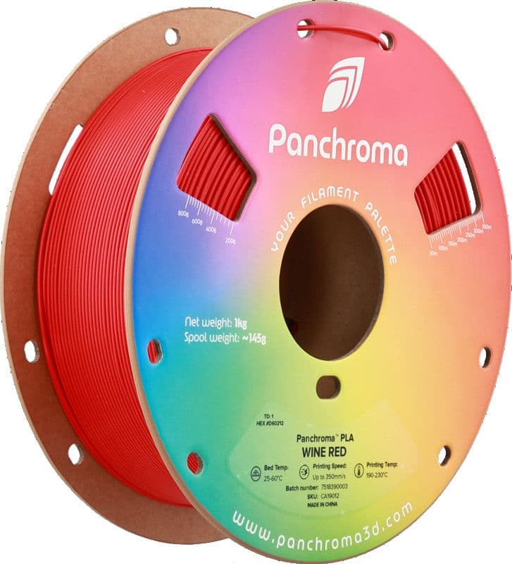 3D PLA Filament Polymaker Panchroma 1,75 mm 1kg Wine Red — slika 1 od 3