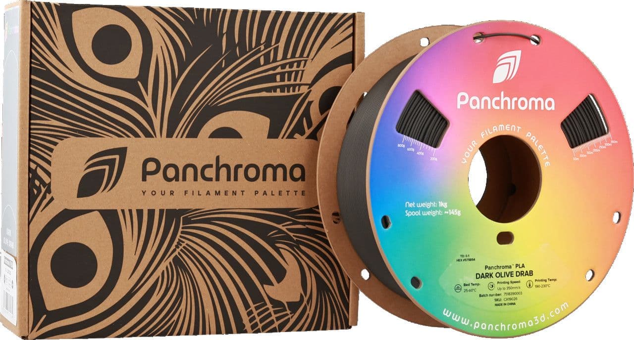 3D PLA Filament Polymaker Panchroma 1,75 mm 1kg Dark Olive Drab — slika 2 od 3