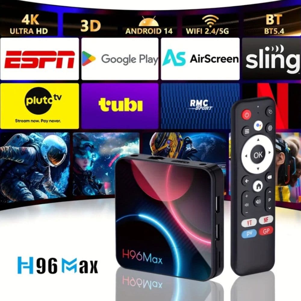 Android TV box H96 Max 4K 3D smart pametni 2+16 GB — slika 3 od 9