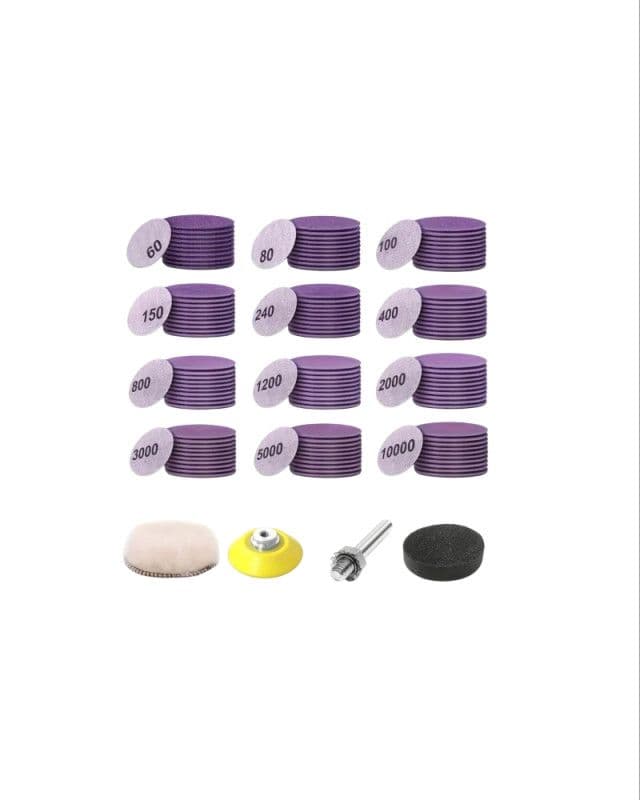 Smirgl Papir Vodobrusni Cicak 50mm 5cm Set 124 kom — slika 3 od 5