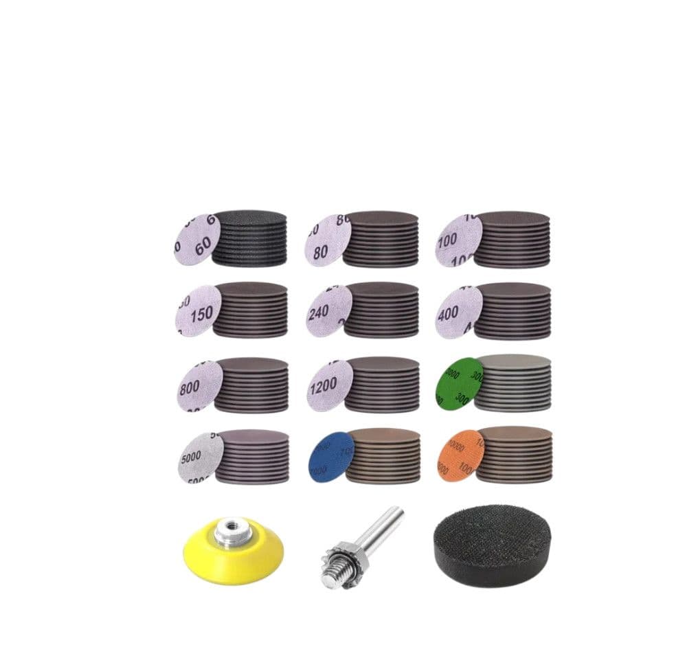 Smirgl Papir Vodobrusni Cicak 50mm 5cm Set 124 kom — slika 1 od 5