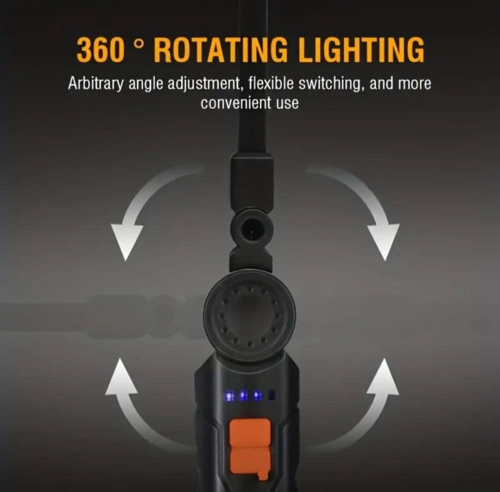 Radna punjiva LED lampa sa magnetom / Baterija / Svjetiljka — slika 4 od 6