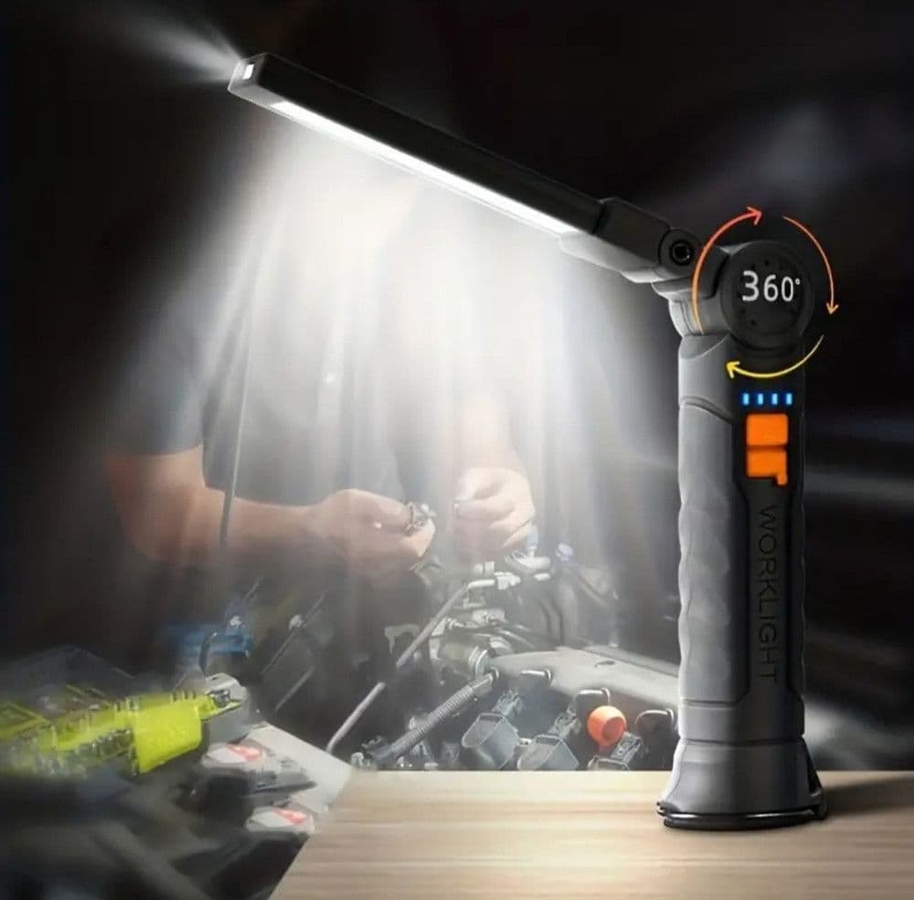 Radna punjiva LED lampa sa magnetom / Baterija / Svjetiljka — slika 3 od 6